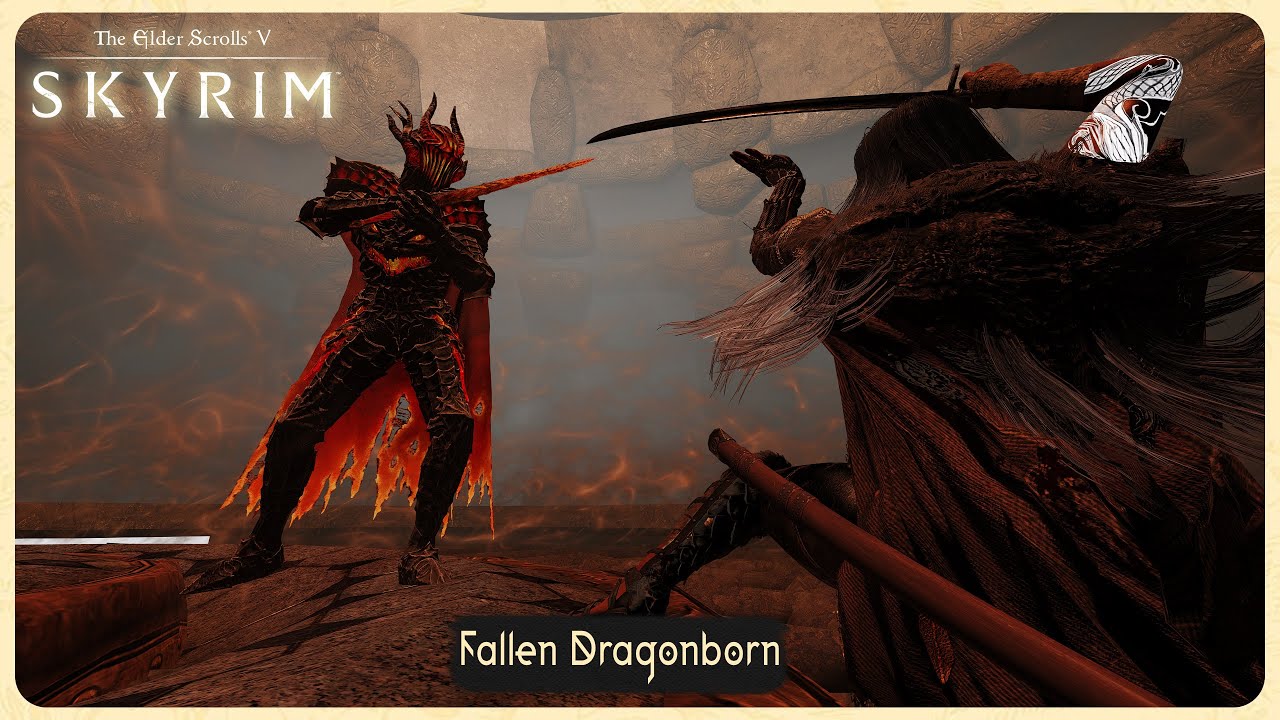 SKYRIM MOD | THE FALLEN DRAGONBORN -  BOSS FIGHT
