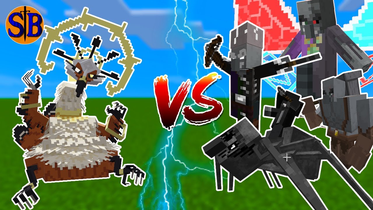 Umvuthi the Sun Bird VS Illage and Spillage | Minecraft Mob Battle