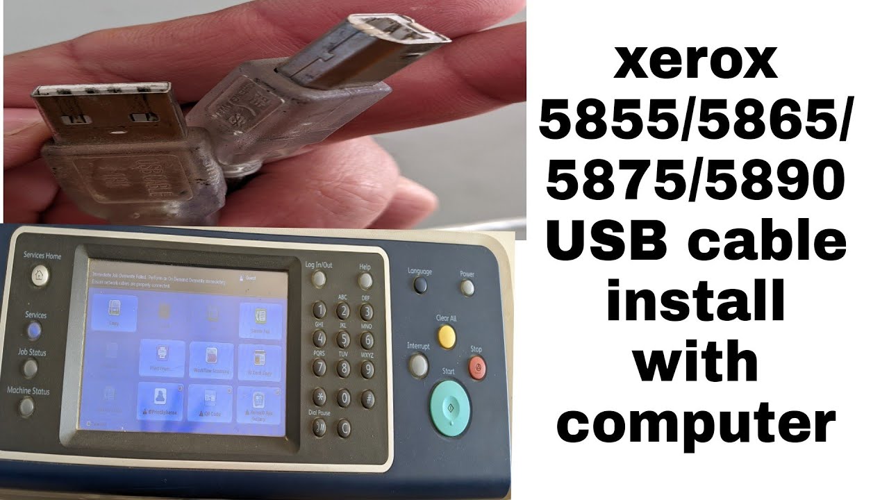 how to xerox 5855/5865/5875/5890 || USB cable install with computer || latest video