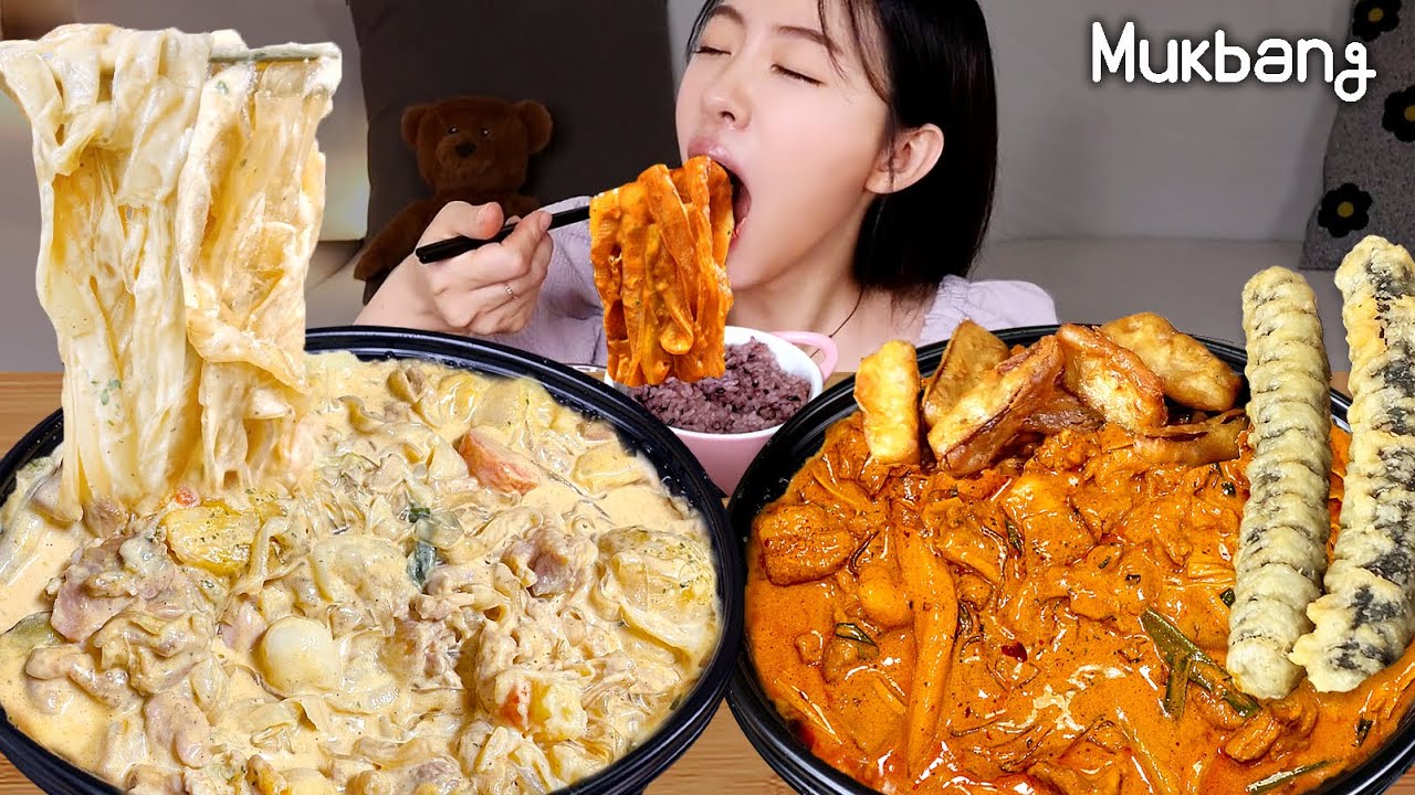 Трюфле сливочный сыр варочной курицы VS MalaRosé варочной курицыㅣEating Showㅣ Real Sound Mukbangㅣ