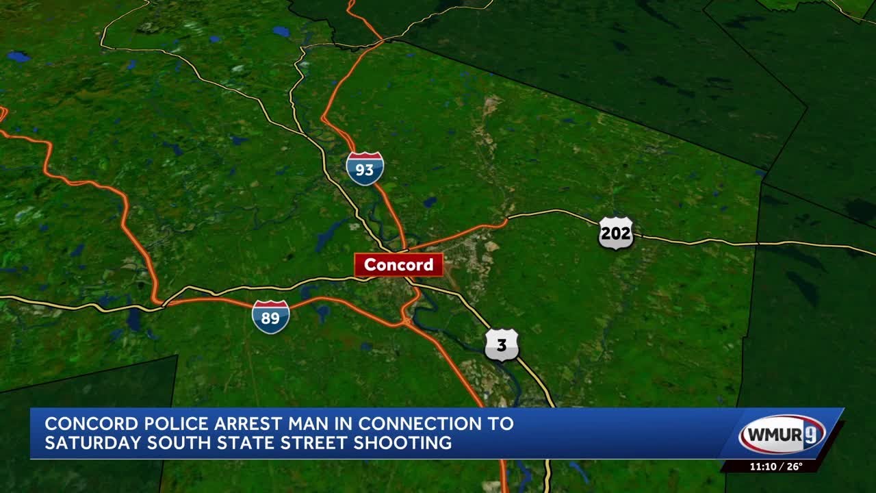 Man arrested in connection with Saturday shooting on South State Street in Concord