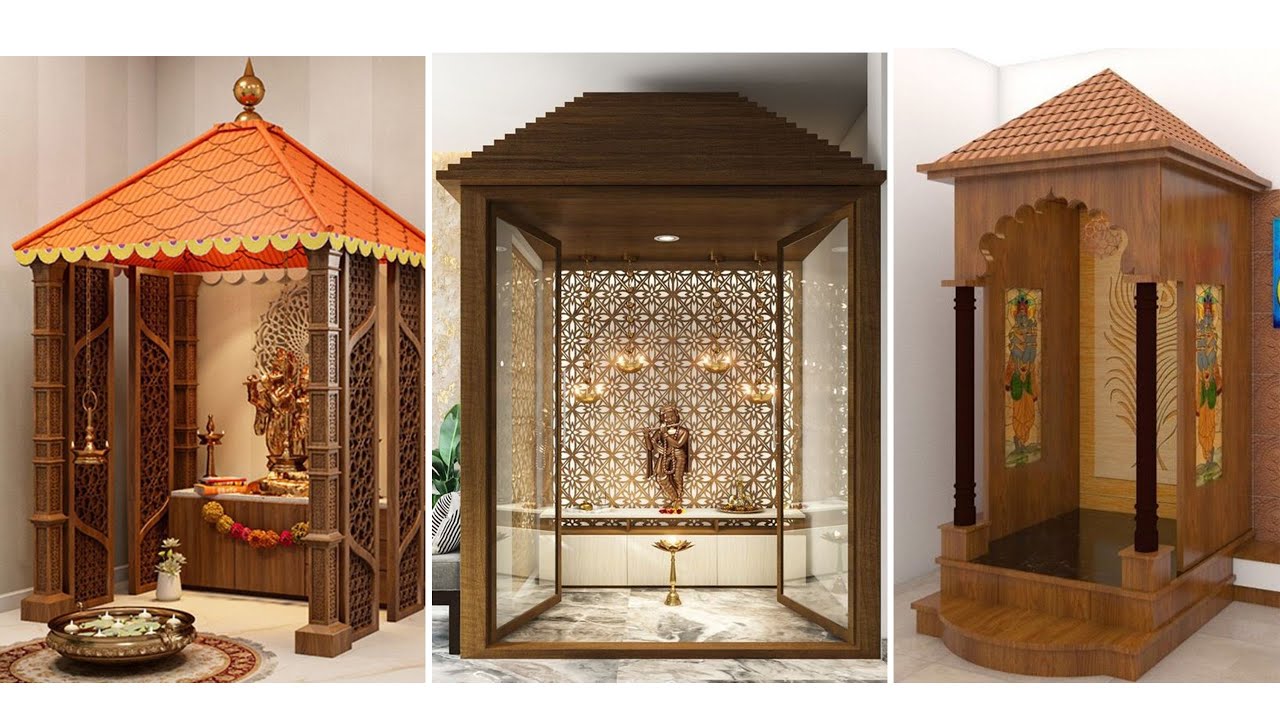 R117 || South Indian Pooja Room | Wooden Puja Room | Temple | Prayer Room | Traditional Puja | Glass