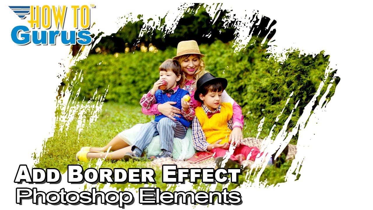 How You Can Add a Border for a Brush Stroke Frames Effect in Photoshop Elements