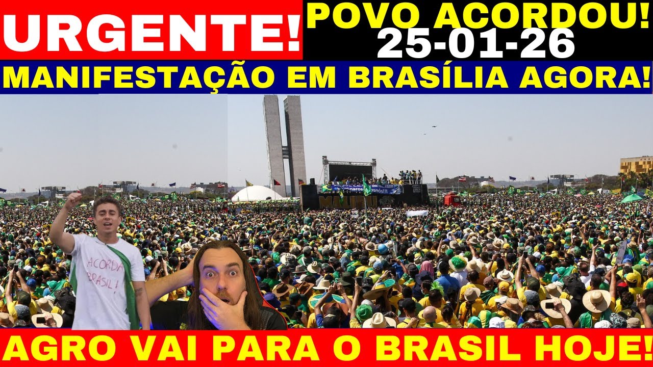 MANIFESTAÇÃO AO VIVO EM BRASILIA CAMINHADA PELA LIBERDADE NIKOLAS CHEGA AGRO PARA O BRASIL