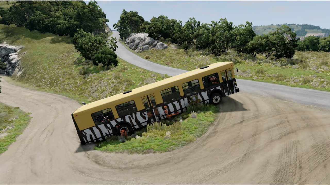 BeamNG drive Bus Simulator Offroad Driving