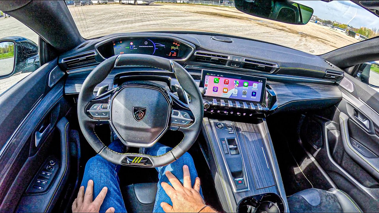 NEW 508 PSE I Peugeot Sport Engineered (1.6 Plug-in hybrid 360 hp) | POV Test Drive #2400 Joe Black
