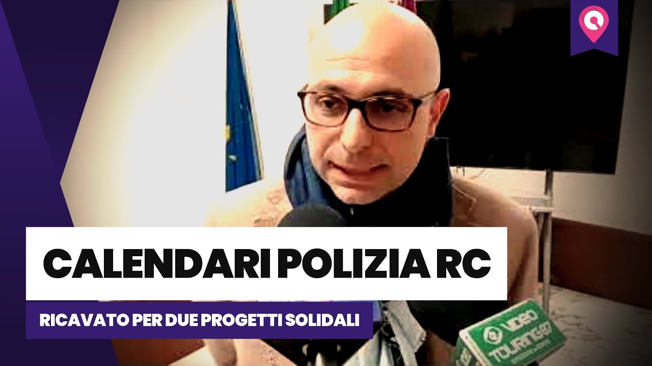 Consegna calendari Polizia di Stato a Reggio Calabria con scopo benefico