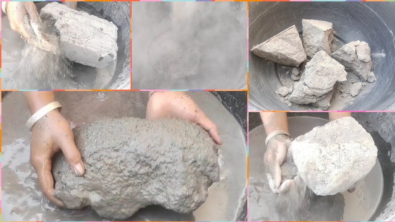 Super dusty sand cement chunks dry water 💦💦crumbling