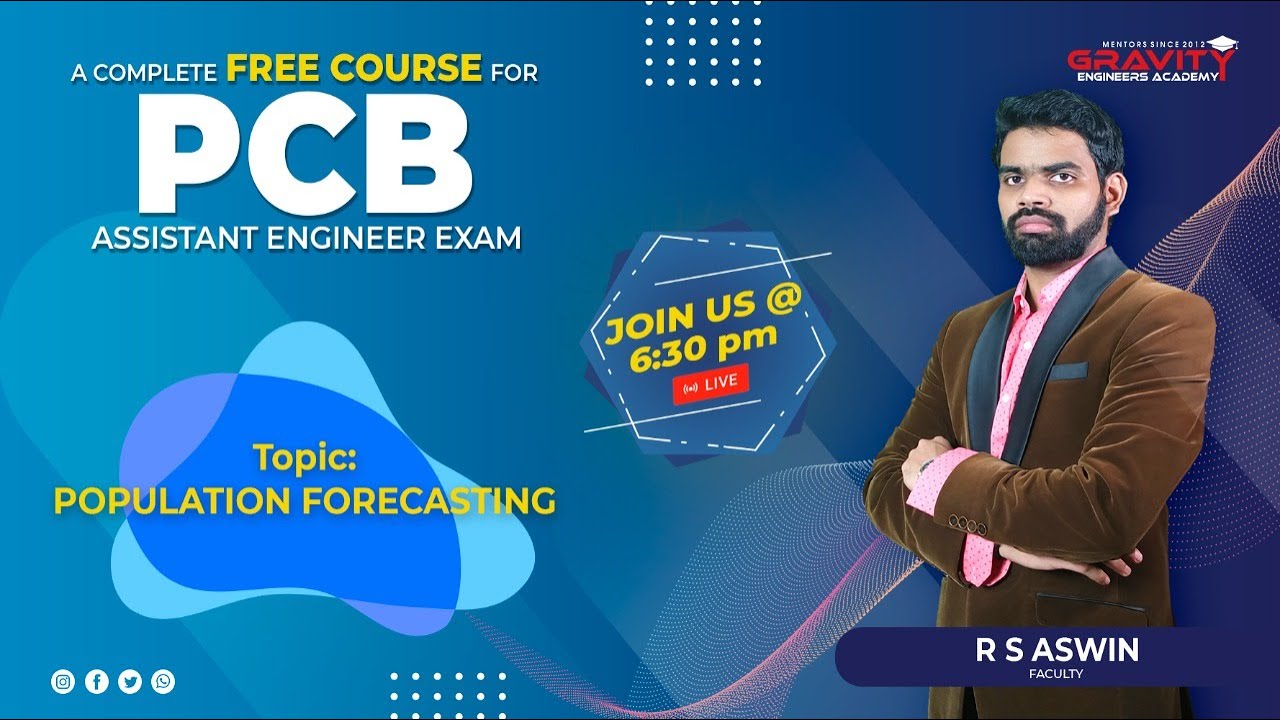 FREE COURSE I POLLUTION CONTROL BOARD I AE I LIVE I POPULATION FORECASTING
