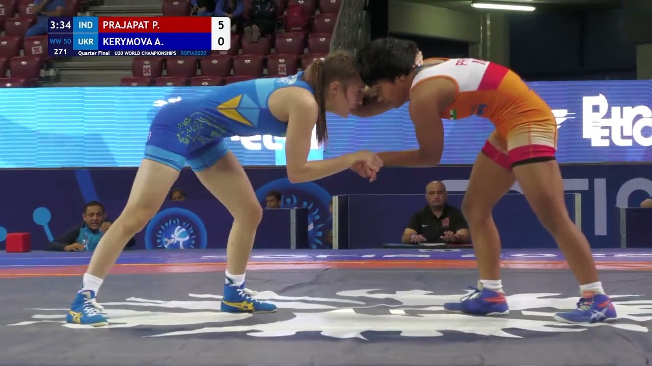 1/4 WW - 50 kg: P. PRAJAPAT (IND) v. A. KERYMOVA (UKR)