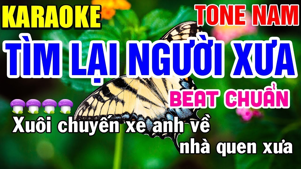 TÌM LẠI NGƯỜI XƯA Karaoke Nhạc Sống Tone Nam ( Am ) - Tình Trần Karaoke