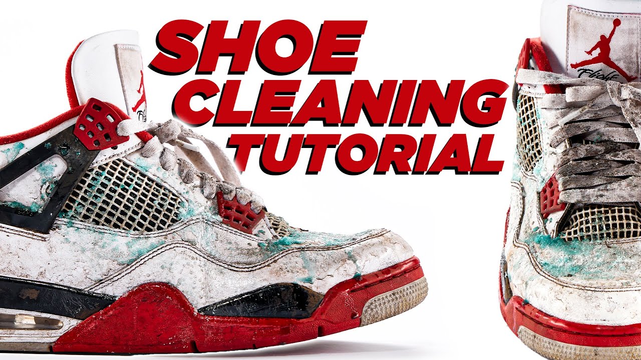 Air Jordan Fire Red 4 Shoe Cleaning Tutorial