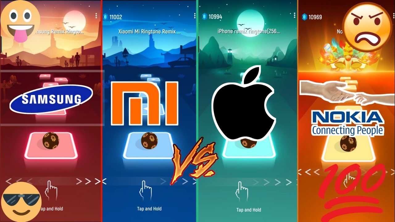 Tiles hop - mi vs Samsung vs iPhone vs Nokia - #nokia #iPhone #samsung #tileshop @Smashgaming0
