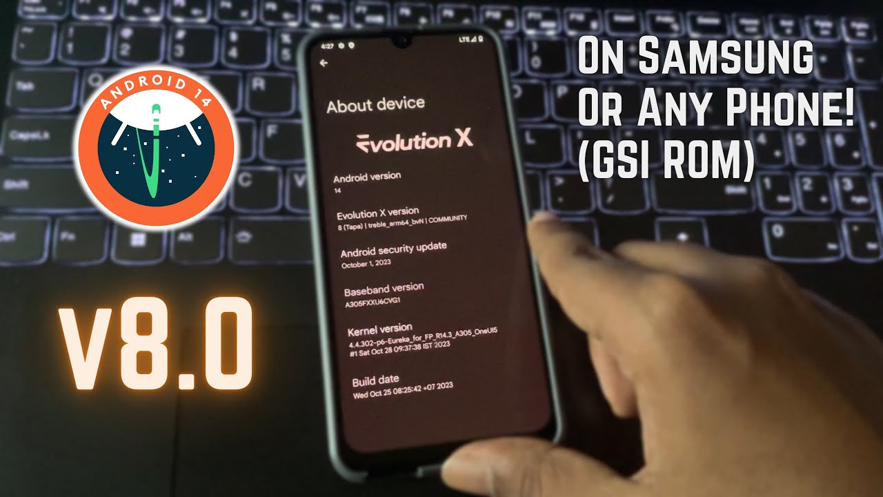 Evolution X Android 14 GSI ROM install On Samsung or Any Phone!