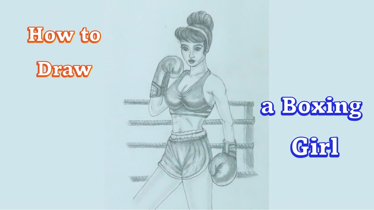 How to Draw a Boxing Girl | Easy Step-by-Step Drawing Tutorial