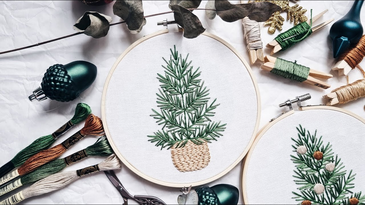 Christmas tree embroidery pattern (part 1)