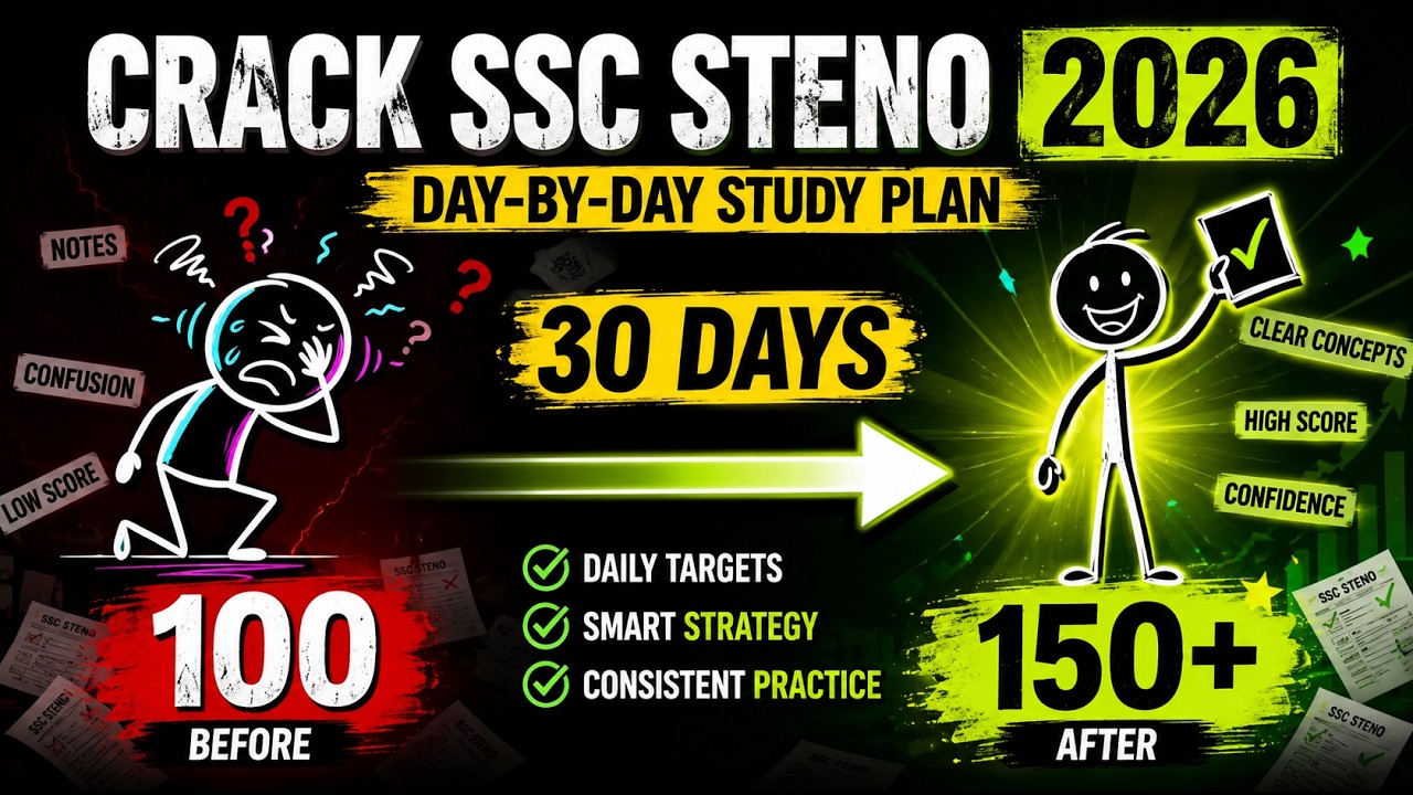 How to Crack SSC Stenographer 2026 in 30 Days | Complete 30-Day Study Plan