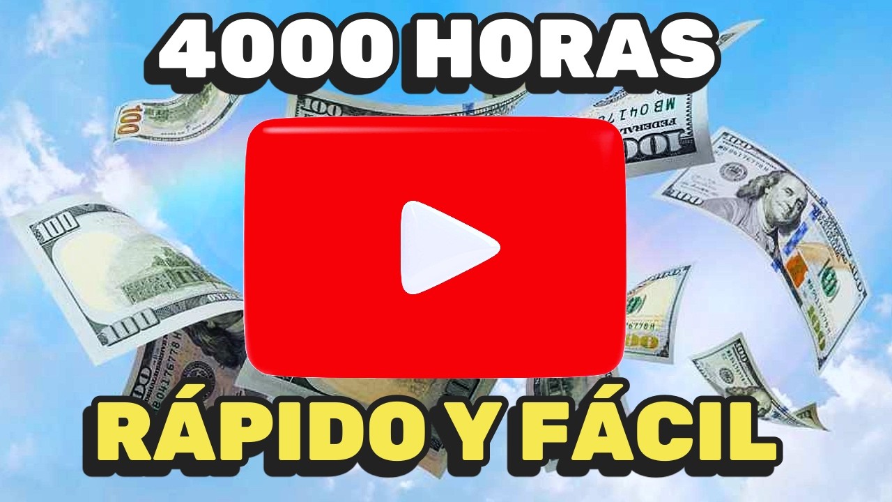 La Manera Más FÁCIL y RÁPIDA de lograr 4000 Horas de Reproducción en Youtube para monetizar 2025