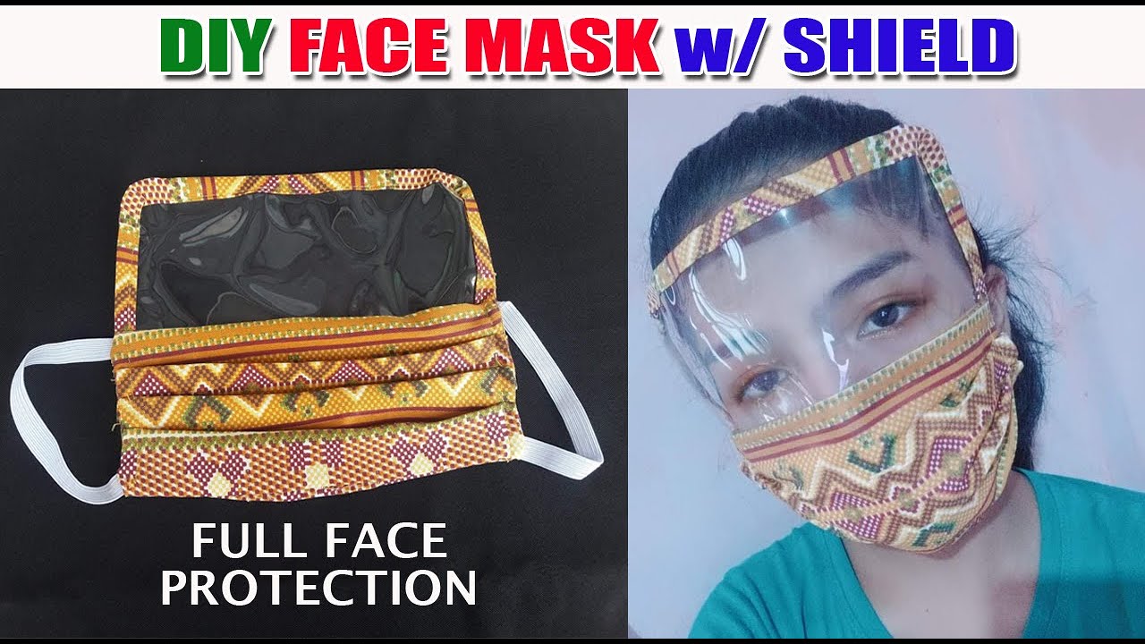 Easy DIY Full Face Protection Mask with Filter Pocket | Improvised Face Shield