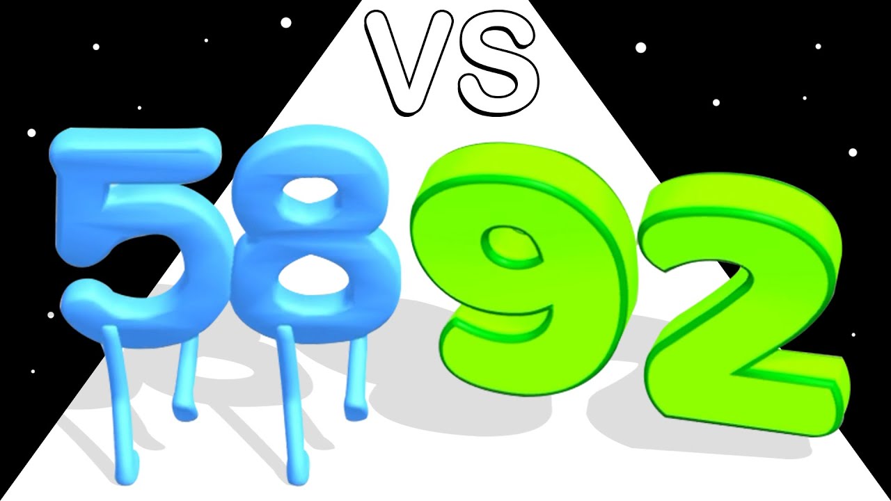 Digit Run 3D VS Level Number Run: Level Up Number (Max Level)