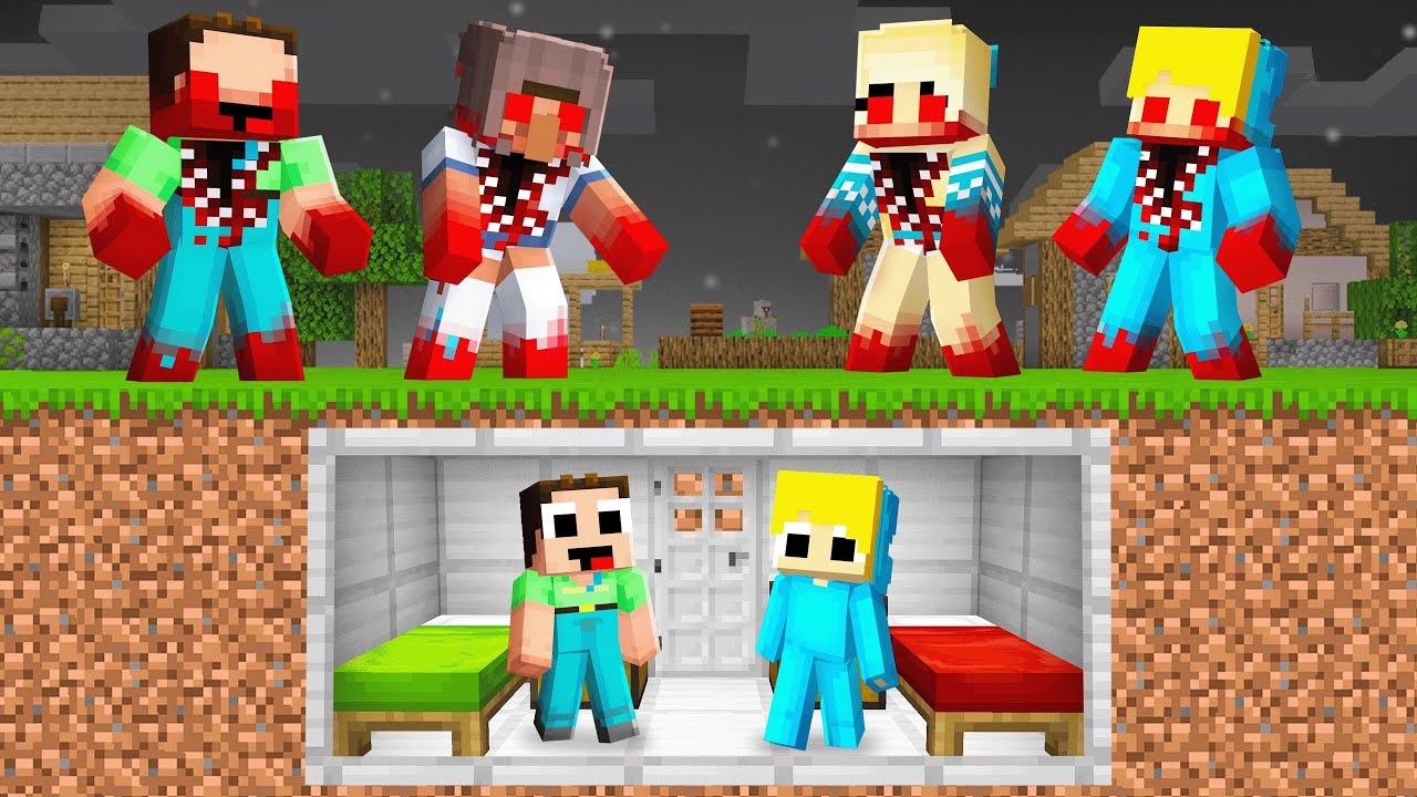 Baby Ukri und Billy BUNKER vs GRUSELIGE Familie in Minecraft!
