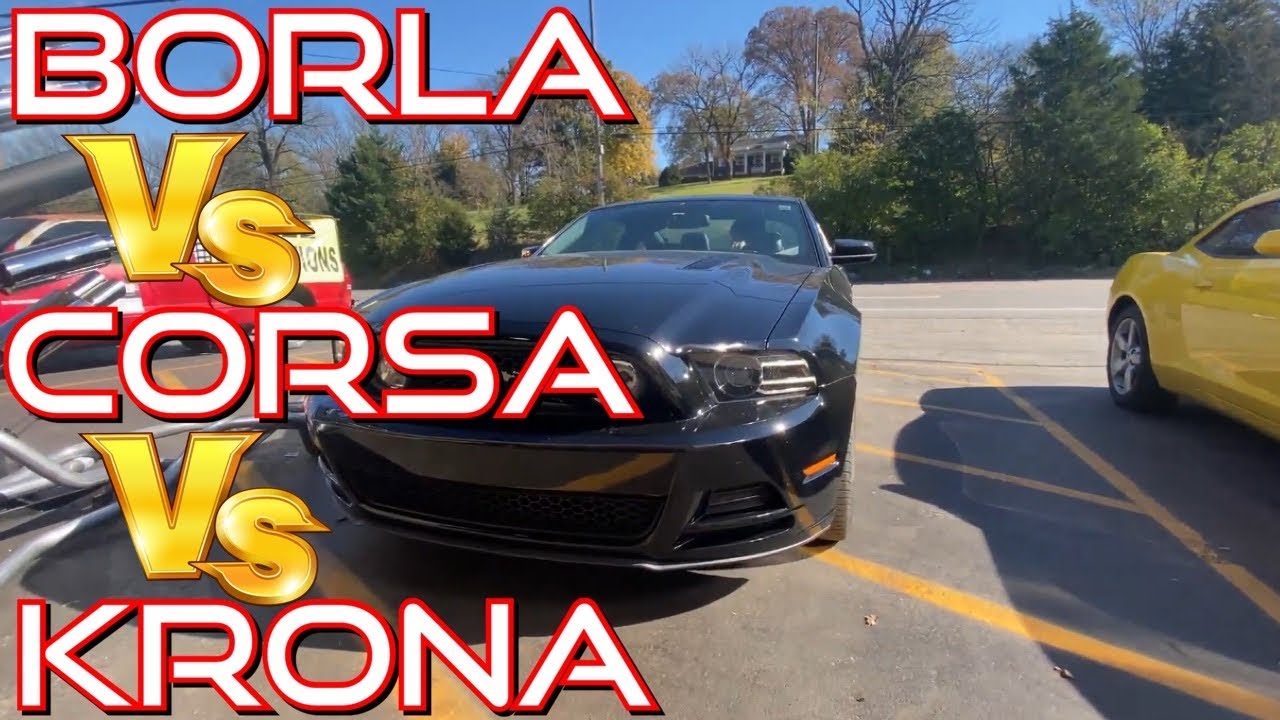 Ford Mustang 5.0 GT: BORLA PRO XS против CORSA против KRONA!