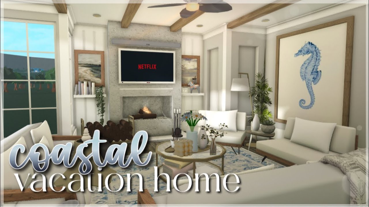 Bloxburg | Coastal Vacation Family Home | House Build