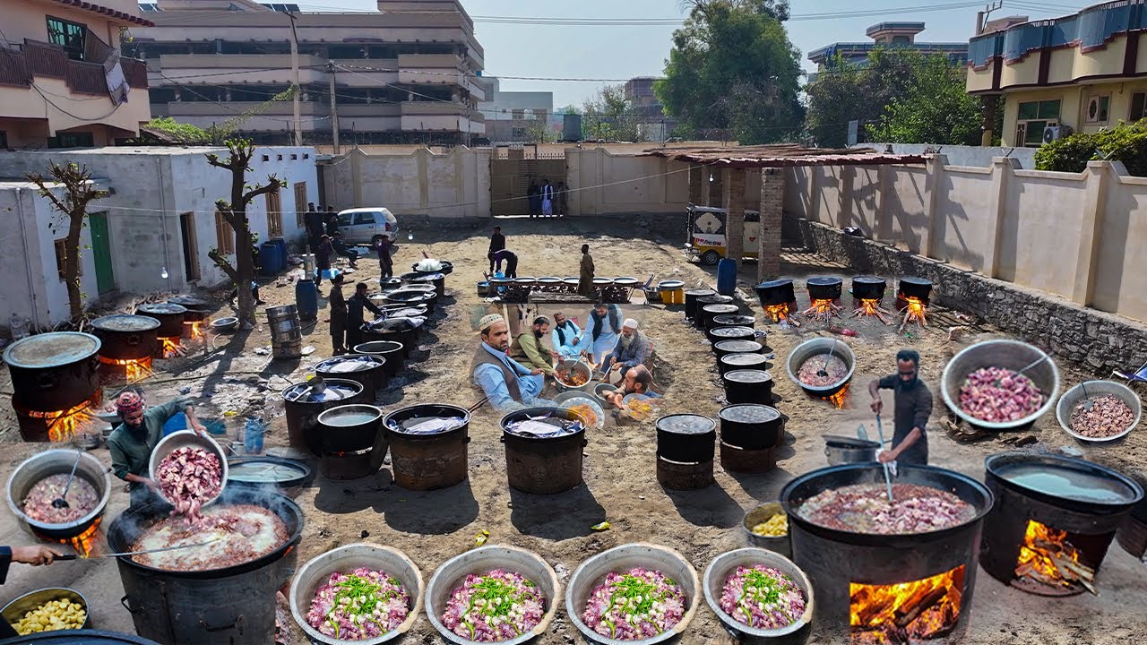 Grand Afghan Wedding Feast Preparation | Authentic Mutton & Beef Qorma | Kabuli Pulao recipe