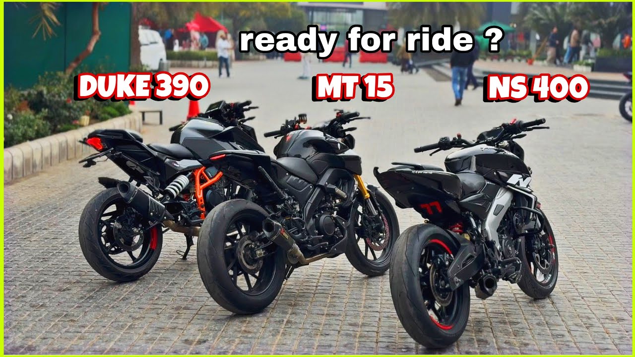 READY FOR THE RIDE🔥☠️DUKE 390| MT 15| NS 400 #bikerlife #rider #duke390 #mt15 #ns400z #360camera 