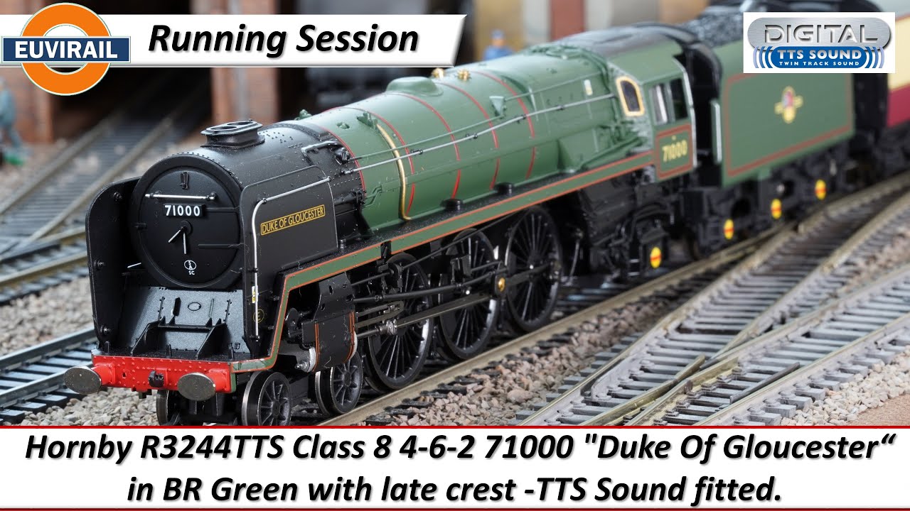 Hornby R3244TTS Steam Class 8 4-6-2 71000 Duke Of Gloucester in BR Green with late crest & TTS Sound