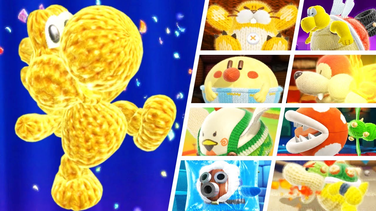 Yoshi's Woolly World - Boss Tent (Boss Rush) - No Damage 100% Walkthrough