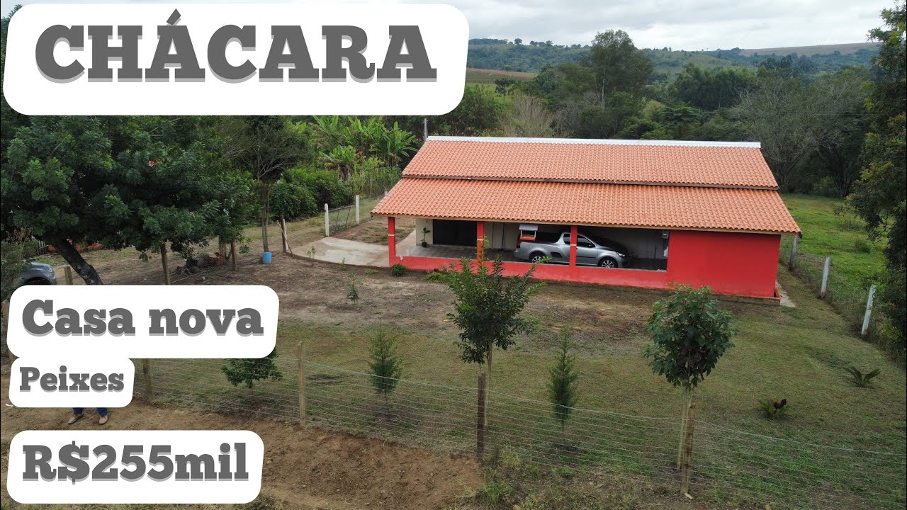 CHÁCARA COM CASA NOVA - AÇUDE CHEIO DE PEIXES R$255mil