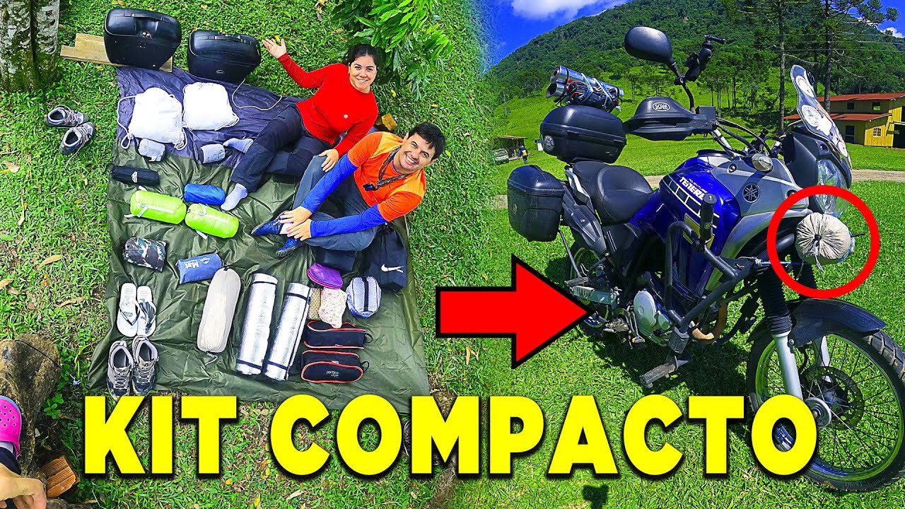 O QUE LEVAMOS EM NOSSOS MOTO ACAMPAMENTO | KIT LEVE E COMPACTO DE ACAMPAMENTO