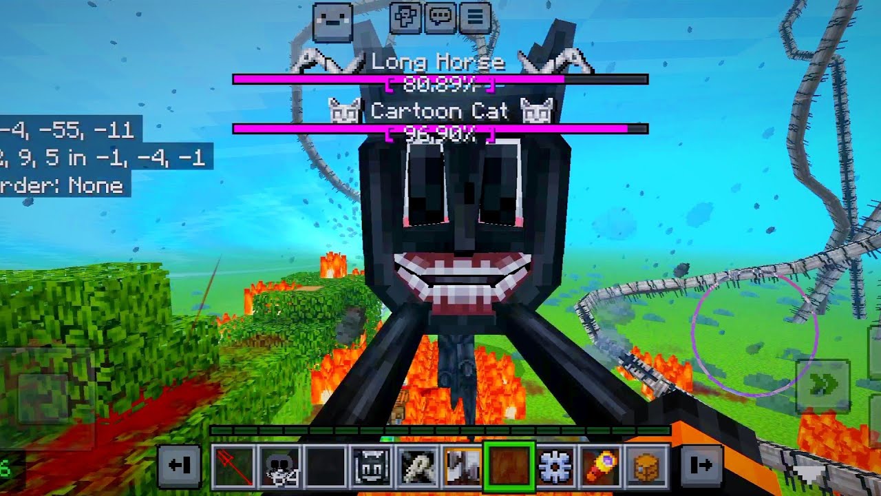 Trevor Henderson Entity VS  Killer Sans [MCPE-MCBE] Cartoon Cat & Siren Head vs Killer Sans,EFMC🦊!!!