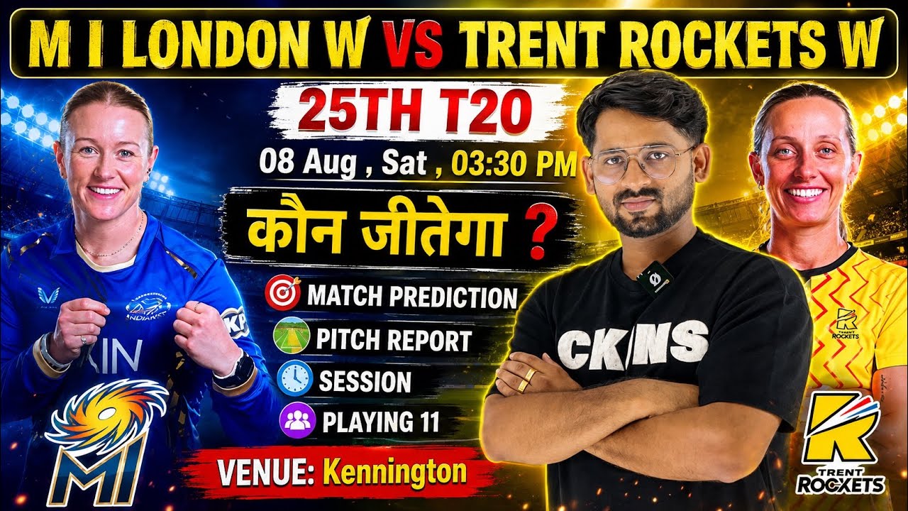 MI London Women vs Trent Rockets Women 25th Match Prediction, MIL W vs TRT W Today Match Prediction