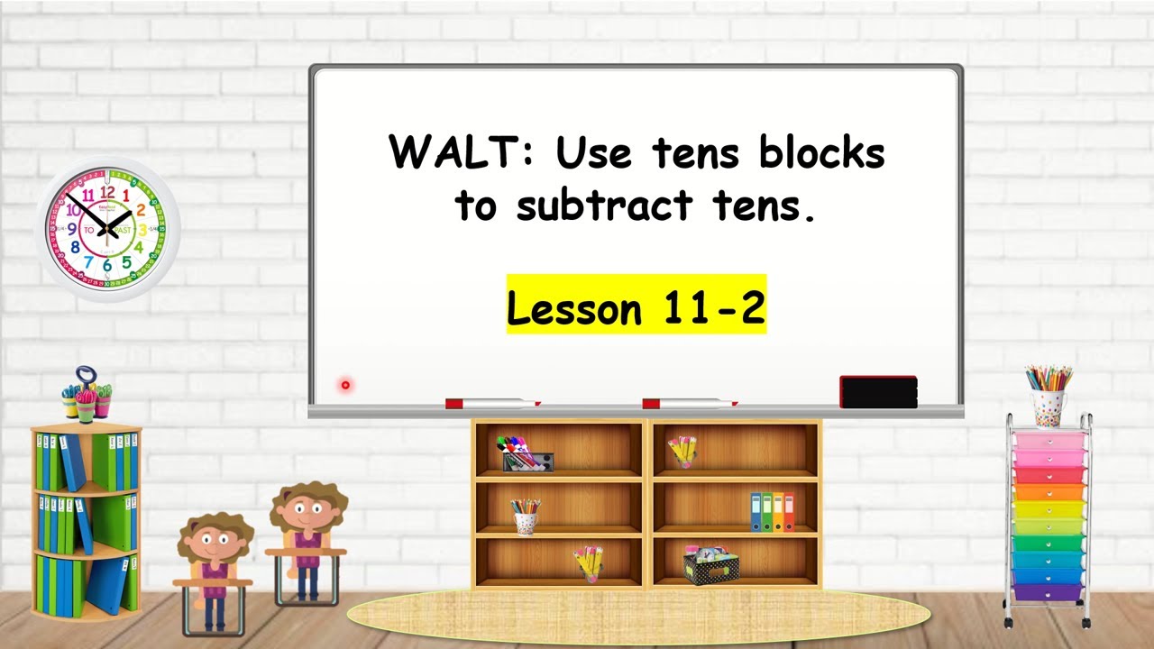 We are learning to use tens blocks to subtract tens.