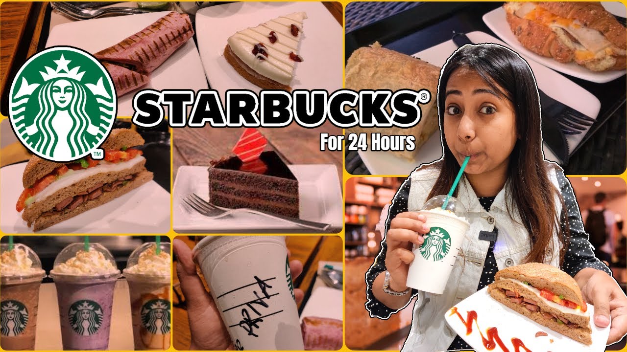 I only ate STARBUCKS☕🥤 for 24 Hours | *Food Challenge went wrong*🤪