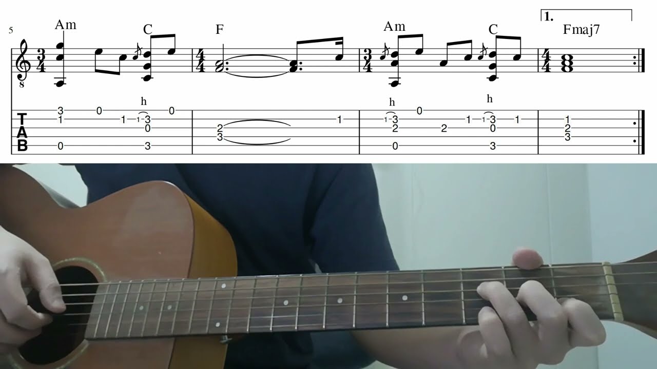 hostage (Billie Eilish) - Easy Fingerstyle Guitar Playthrough Tutorial Lesson With Tab