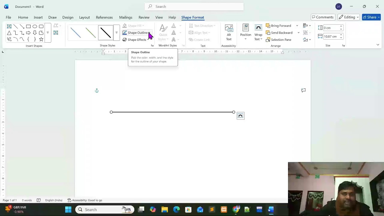 Inserting Shapes in MS Word(52th Live Class)