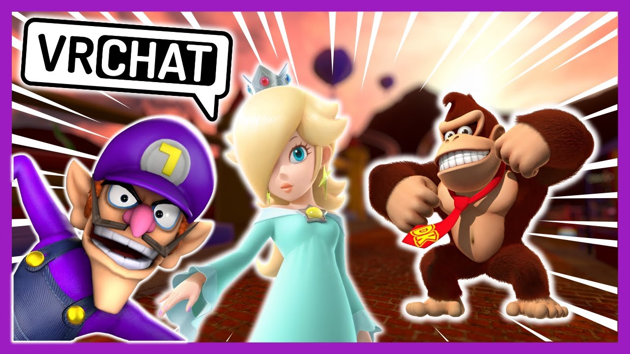 Waluigi & Rosalina Go To An Amusement Park (VR Chat) Ft. Donkey Kong