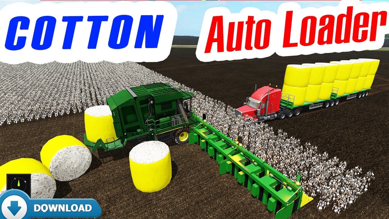 Farming Simulator 17: Cotton Bales Auto Loader Trailer, Cotton Harvesting - Baling- Loading- Selling