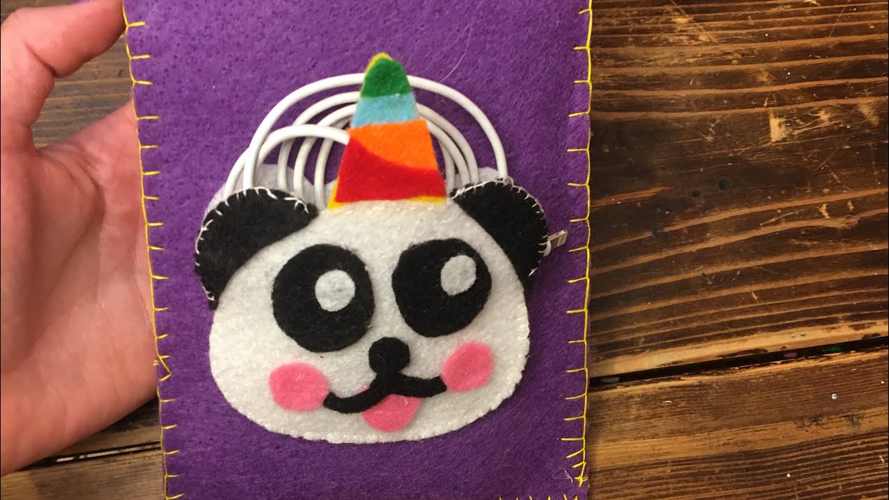 DIY felt phone case/ easy handmade felt mobile pouch