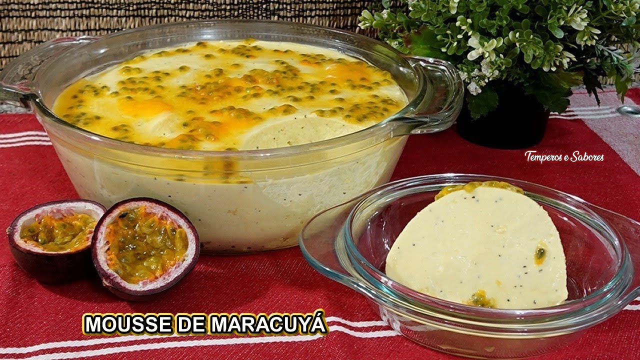 MOUSSE DE MARACUYÁ PARCHITA Solo 4 Ingredientes Delicioso Refrescante y Muy Fácil de Hacer