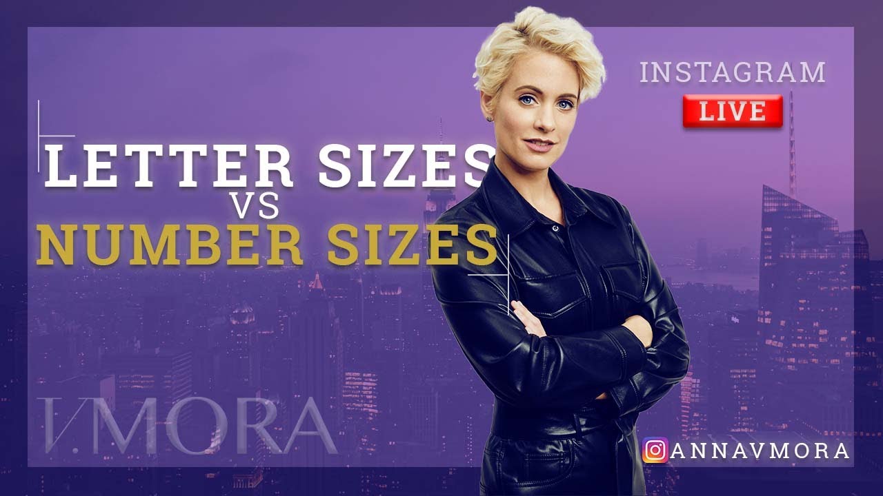 Letter Sizes vs. Number Sizes