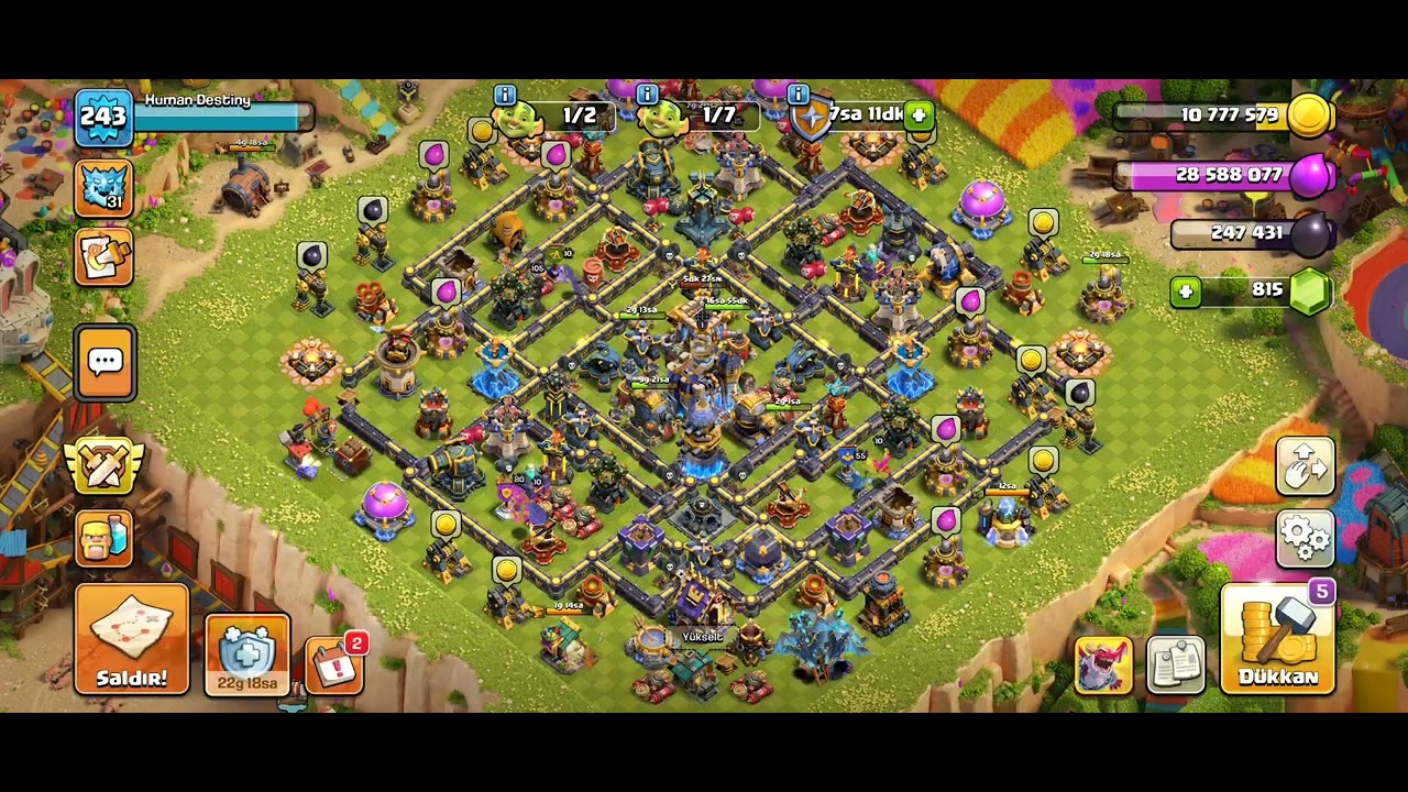 CLASH OF CLANS BELEDİYE 18 SAVASLAR