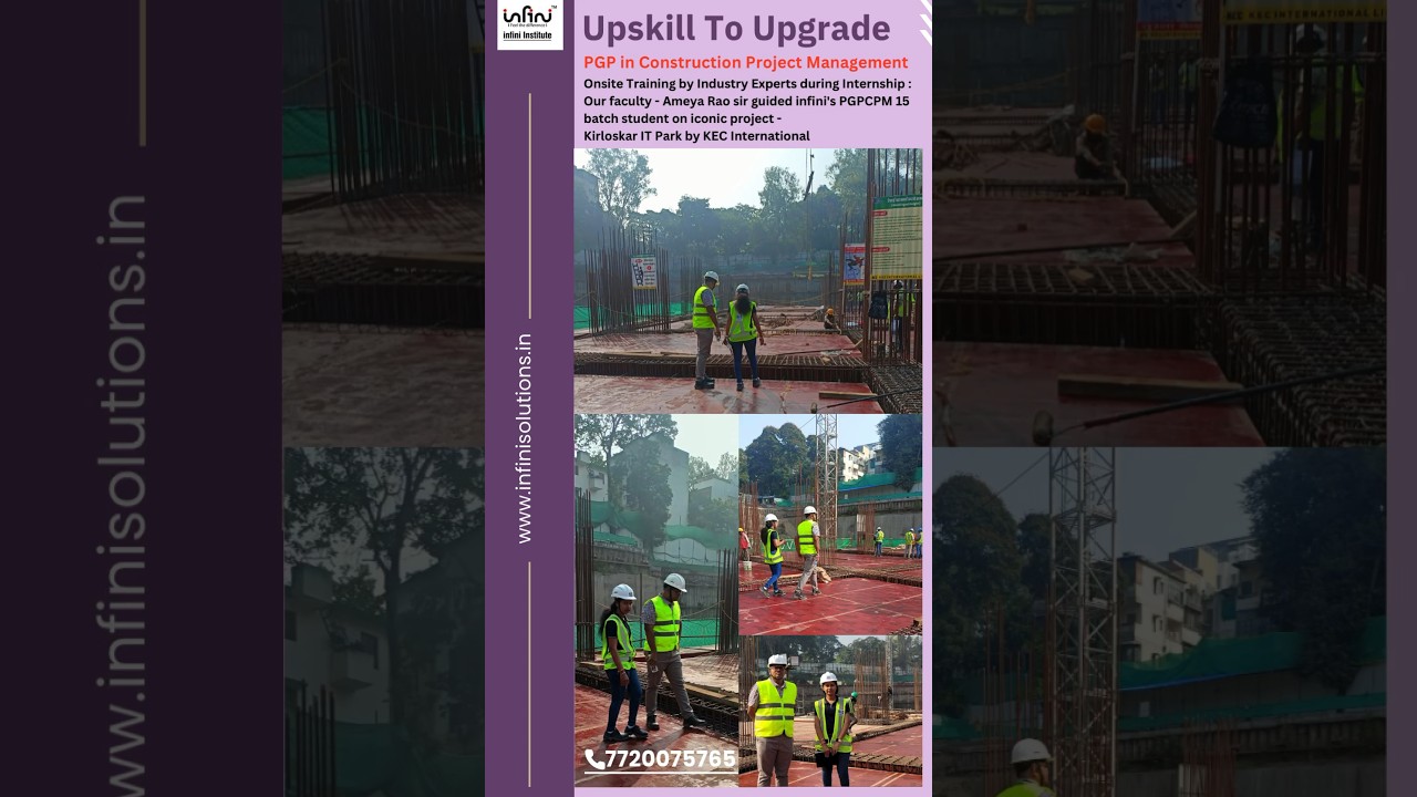 6 months Site Internship for Civil Engineers & Architects | PG in Construction Project Management