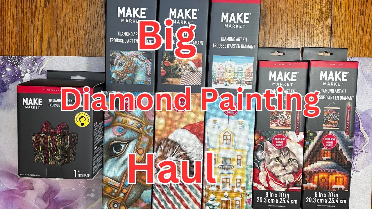 BIG Michael's Make Market Diamond Painting Haul - Unboxing - Diamond Art - Budget Friendly Crafts