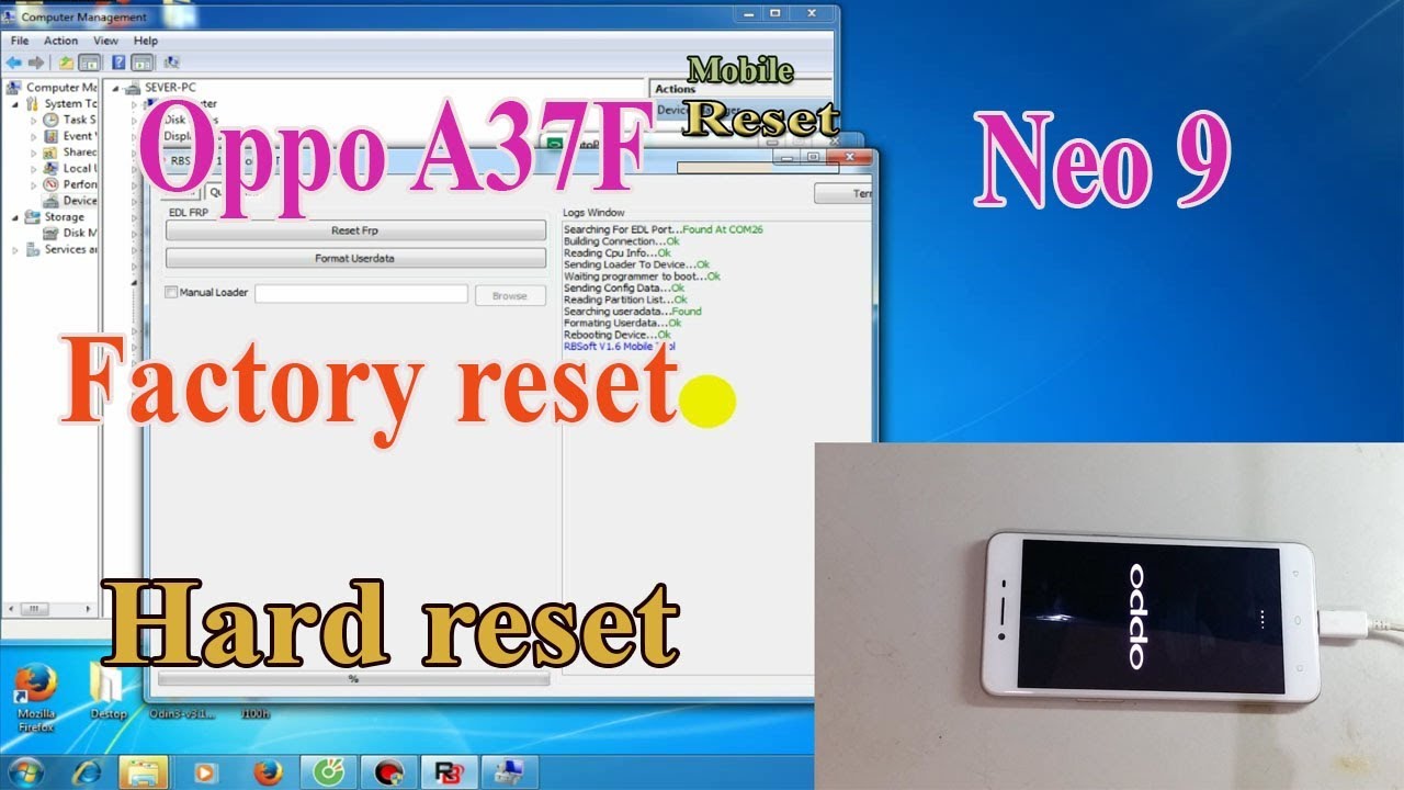 Format Oppo A37F-Neo 9 Factory reset one click.