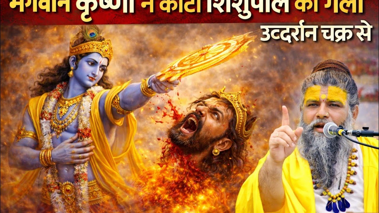 भगवान कृष्ण ने शिशुपाल का अंत किया | सुदर्शन चक्र का चमत्कार