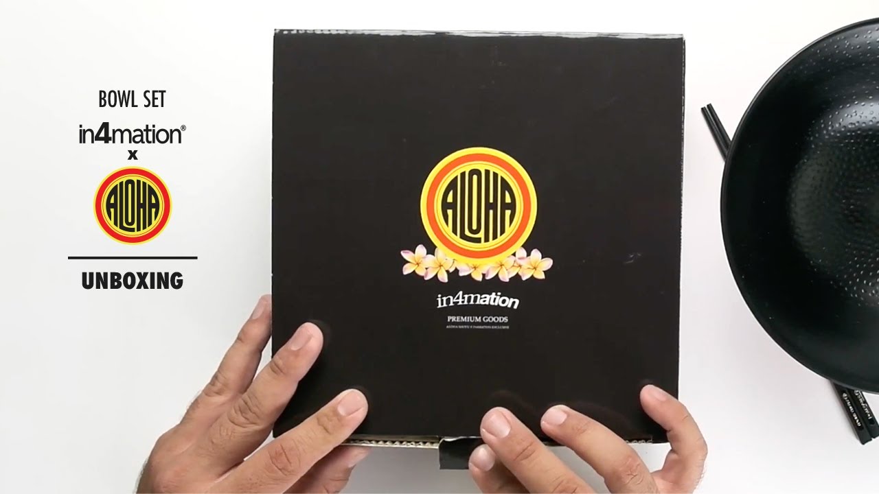 Unboxing video of the Aloha Shoyu x in4mation Bowl & Chopsticks